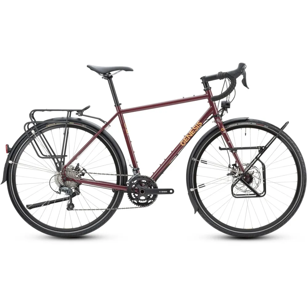 uPRISE Bikes Genesis Tour De Fer 40 2025 Touring Bike - Queen Crimson | Price match, 365 day return s, 18-Month Warranty, Finance Available & Free UK Delivery