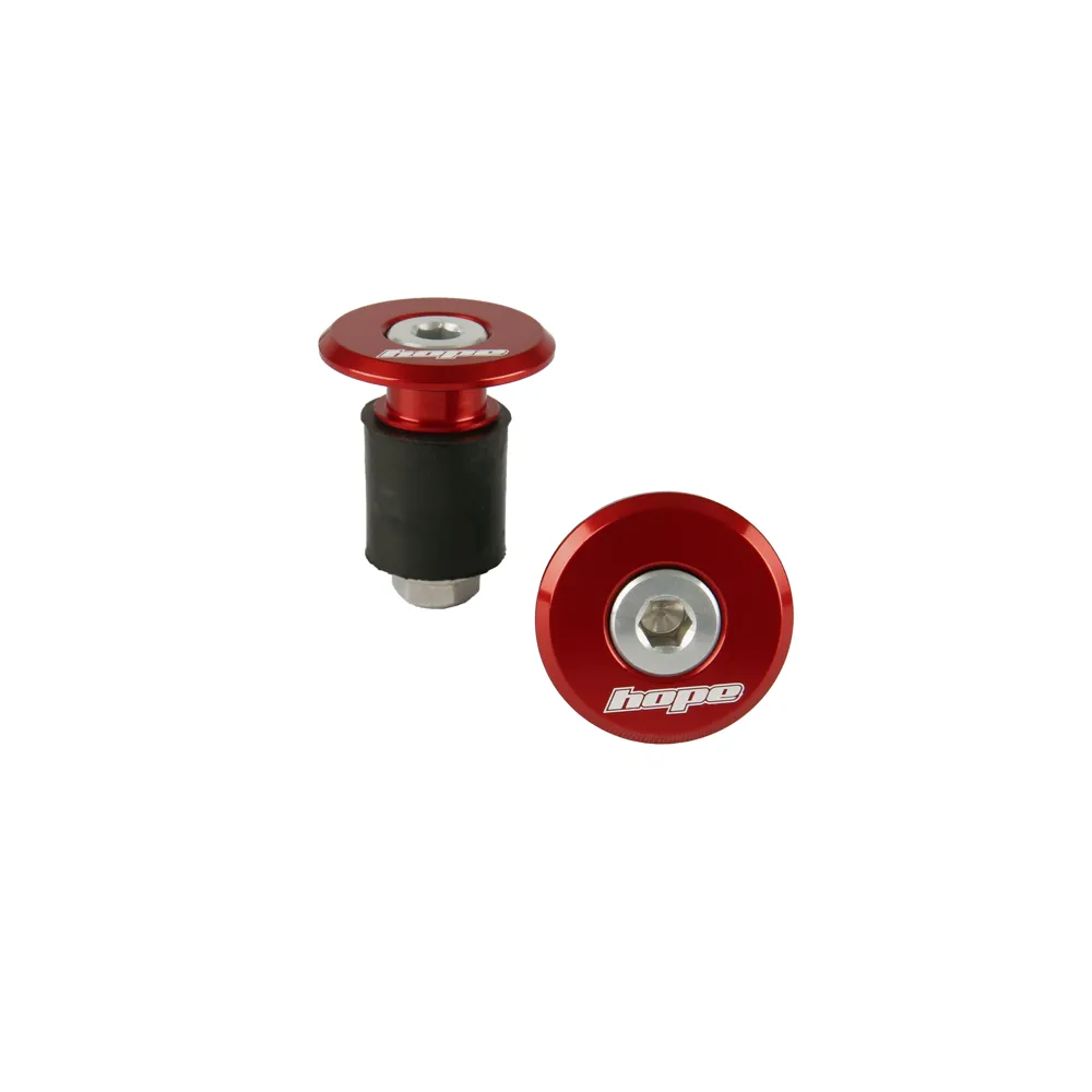uPRISE Bikes Hope Grip Doctor Bar End Plugs - Pair - Red | Price match, 365 day return s, 18-Month Warranty, Finance Available & Free UK Delivery