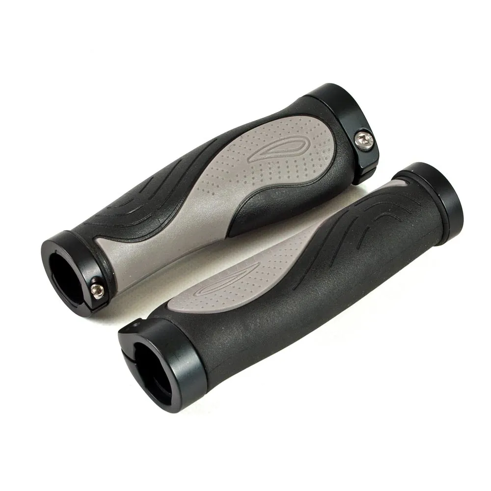 uPRISE Bikes Passport Ergo Clamp-On Grips - Black/Grey - 140mm | Price match, 365 day return s, 18-Month Warranty, Finance Available & Free UK Delivery
