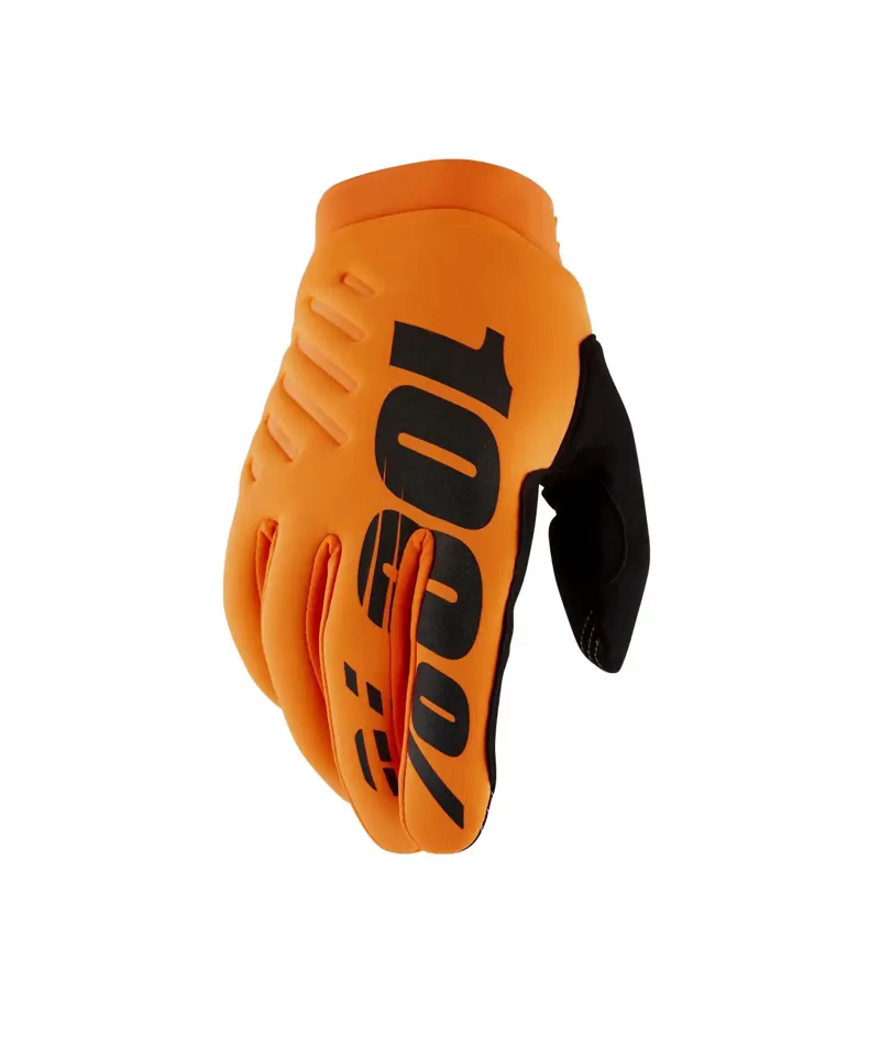 100 Percent Brisker Cold Weather Long Finger Gloves - Fluo Orange