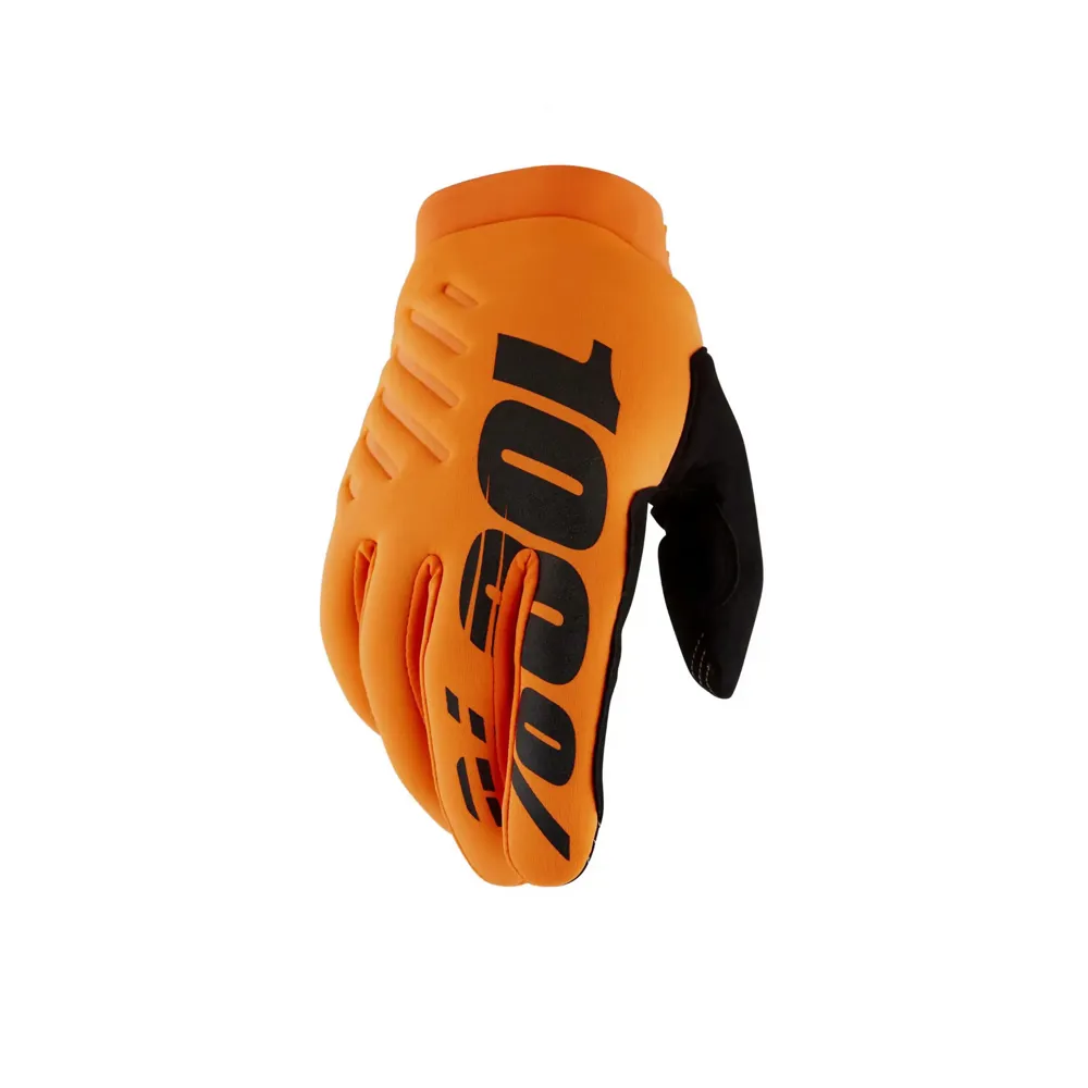uPRISE Bikes 100 Percent Brisker Cold Weather Long Finger Gloves - Fluo Orange | Price match, 365 day return s, 18-Month Warranty, Finance Available & Free UK Delivery