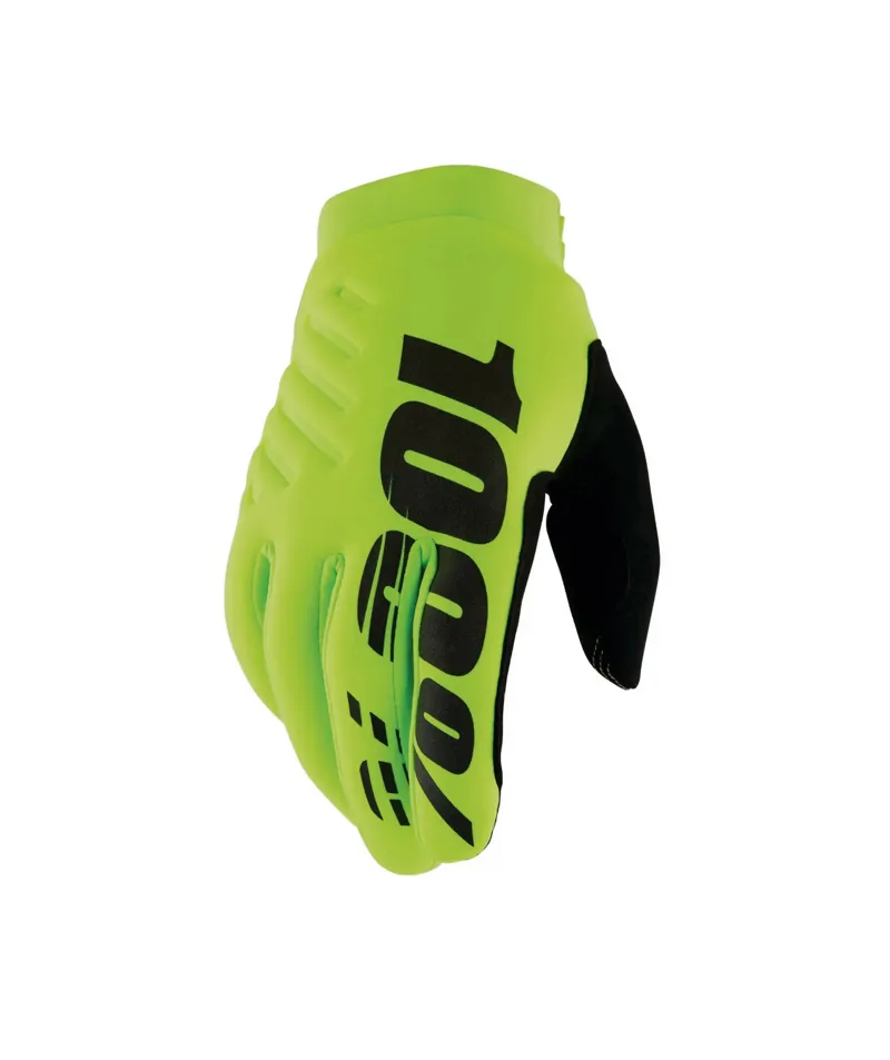 100 Percent Brisker Cold Weather Long Finger Gloves - Fluo Yellow 