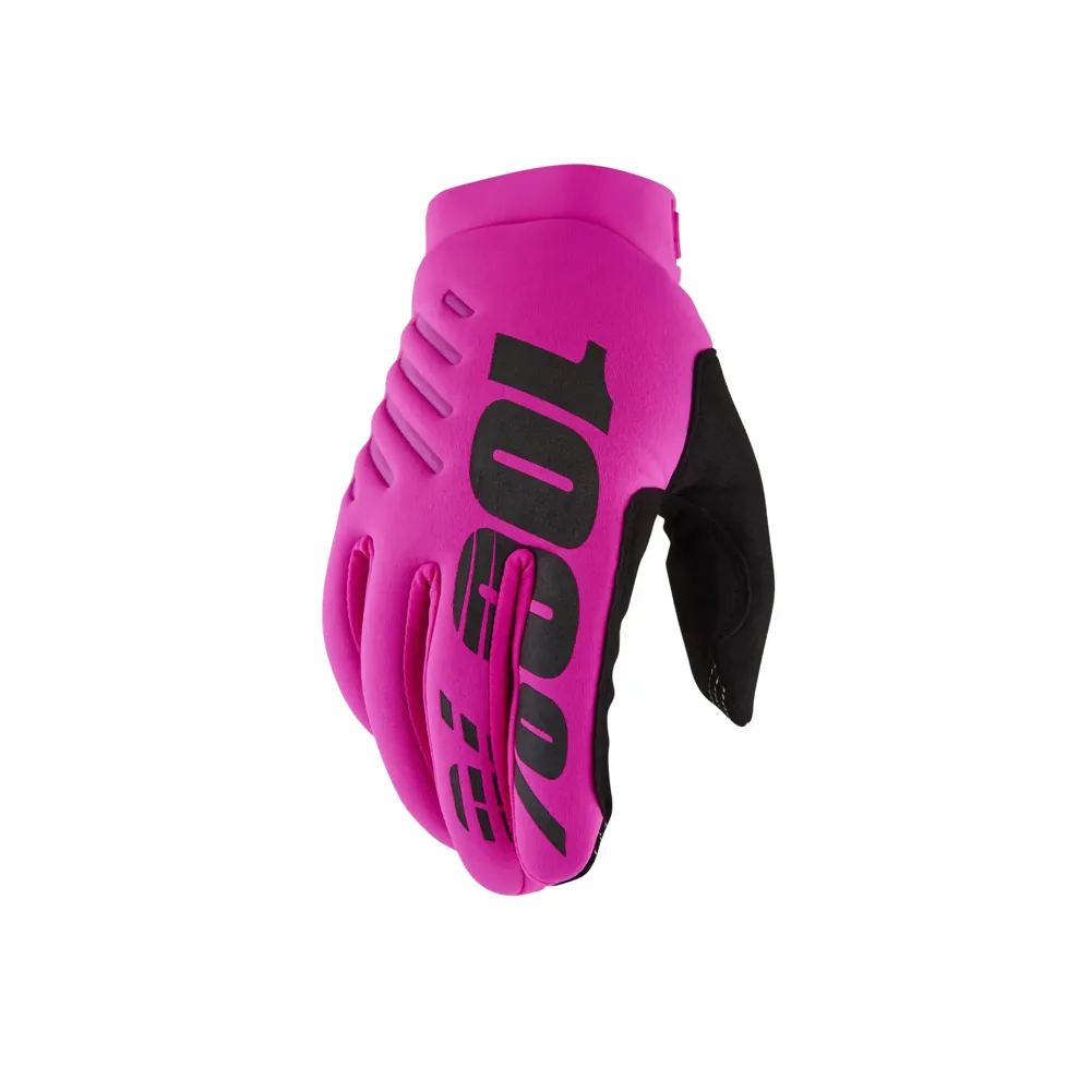 uPRISE Bikes 100 Percent Brisker Cold Weather Long Finger Gloves - Neon Pink | Price match, 365 day return s, 18-Month Warranty, Finance Available & Free UK Delivery
