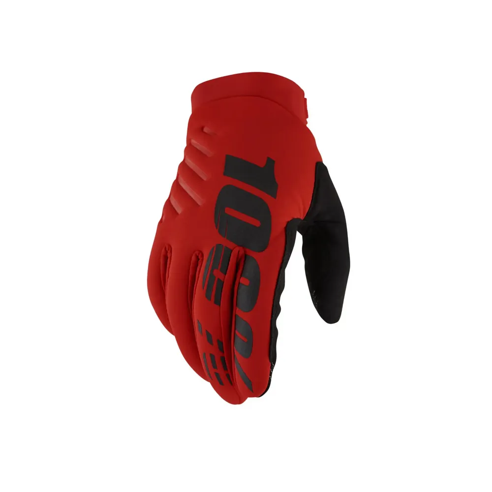 uPRISE Bikes 100 Percent Brisker Cold Weather Long Finger Gloves - Red | Price match, 365 day return s, 18-Month Warranty, Finance Available & Free UK Delivery
