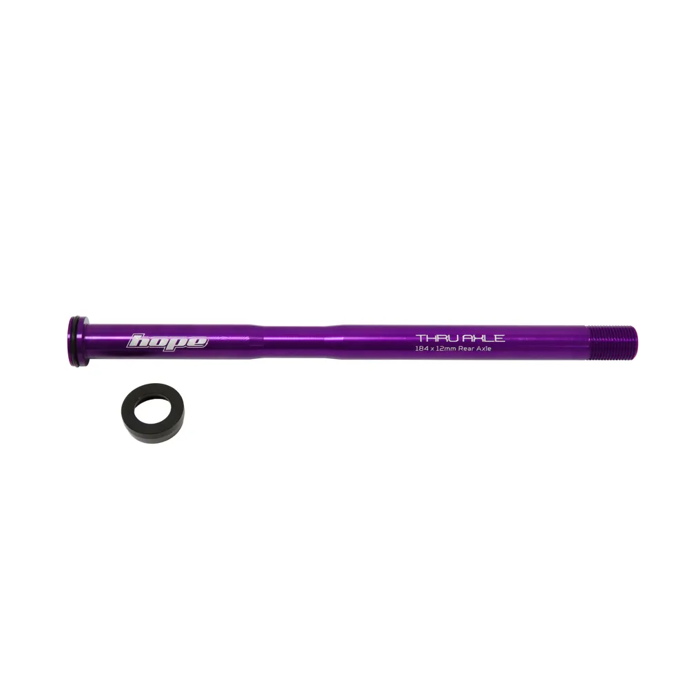 uPRISE Bikes Hope 184 x 12mm Rear Thru Axle - Purple | Price match, 365 day return s, 18-Month Warranty, Finance Available & Free UK Delivery