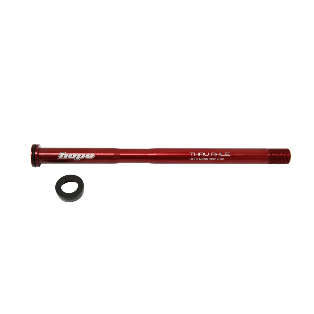 uPRISE Bikes Hope 184 x 12mm Rear Thru Axle - Red | Price match, 365 day return s, 18-Month Warranty, Finance Available & Free UK Delivery
