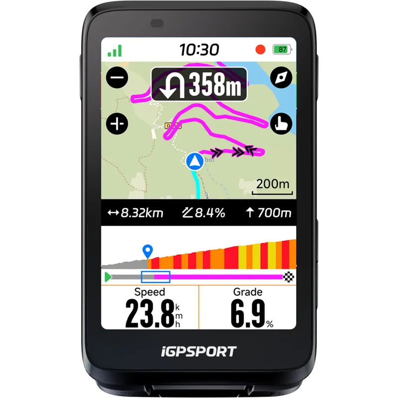iGPSport BiNavi GPS Cycling Computer - Black