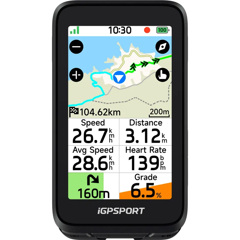 iGPSport BiNavi Air GPS Cycling Computer - Black