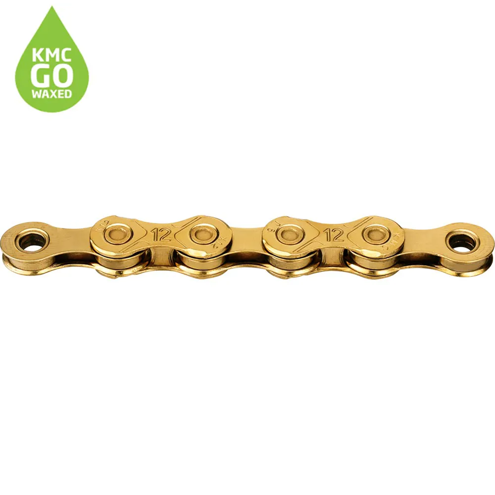 uPRISE Bikes Kmc KMC X12 Pre-Waxed Chain - 126 Link - 12 Speed - Gold | Price match, 365 day return s, 18-Month Warranty, Finance Available & Free UK Delivery