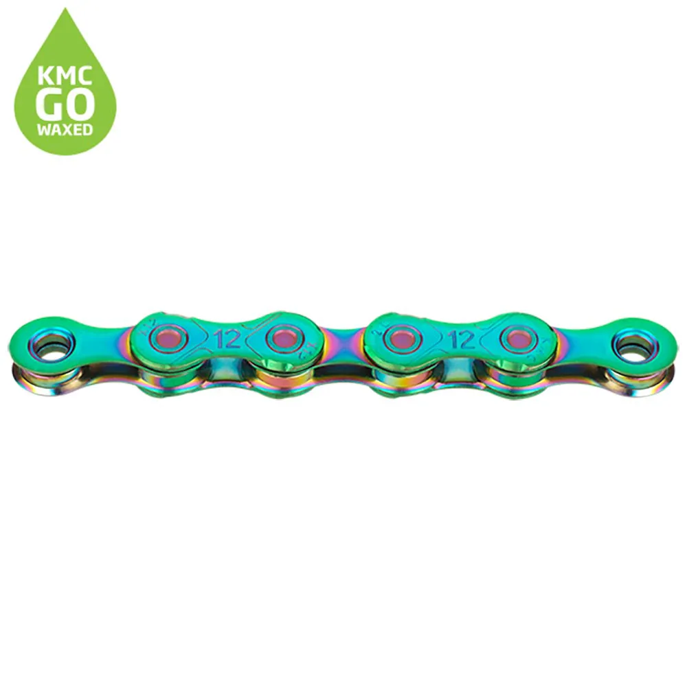 uPRISE Bikes Kmc KMC X12 Aurora Pre-Waxed Chain - 126 Link - 12 Speed - Aurora Green | Price match, 365 day return s, 18-Month Warranty, Finance Available & Free UK Delivery