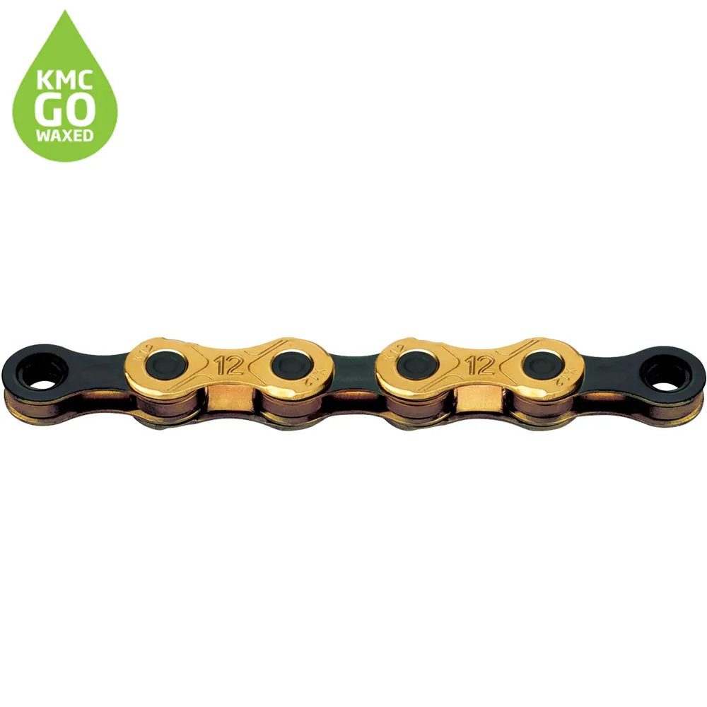 uPRISE Bikes Kmc KMC X12 Pre-Waxed Chain - 126 Link - 12 Speed - Black/Gold | Price match, 365 day return s, 18-Month Warranty, Finance Available & Free UK Delivery