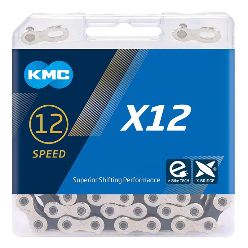 KMC X12 12-Speed Chain - 128 Link - Black/Silver-1