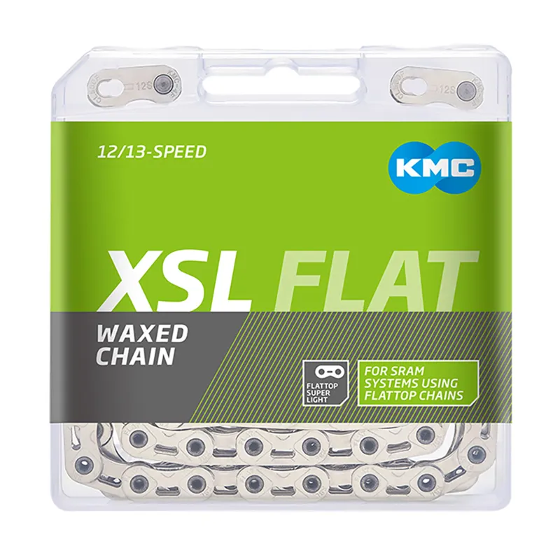 KMC X Flat SL Pre-Waxed SRAM 12/13x Chain - Silver-1