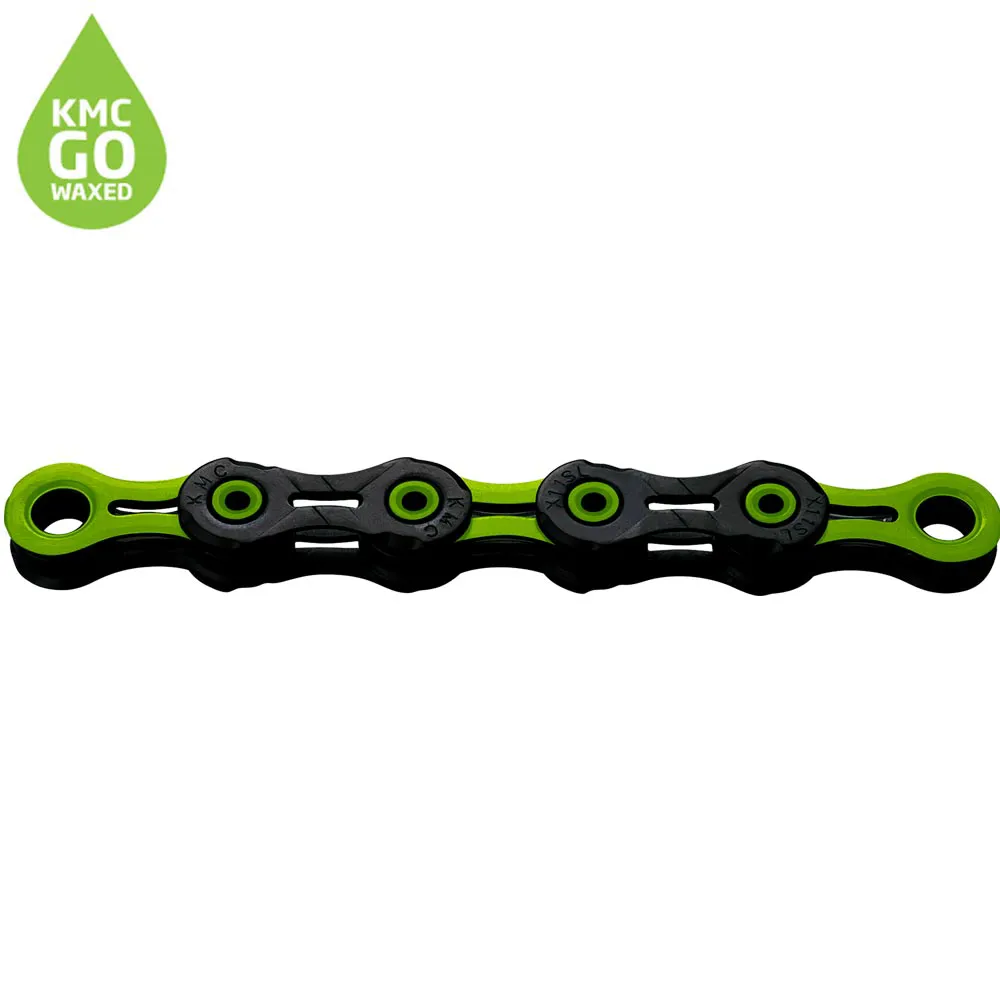uPRISE Bikes Kmc KMC X11 DLC Pre-Waxed Chain - 118 Links - 11 Speed - Green | Price match, 365 day return s, 18-Month Warranty, Finance Available & Free UK Delivery