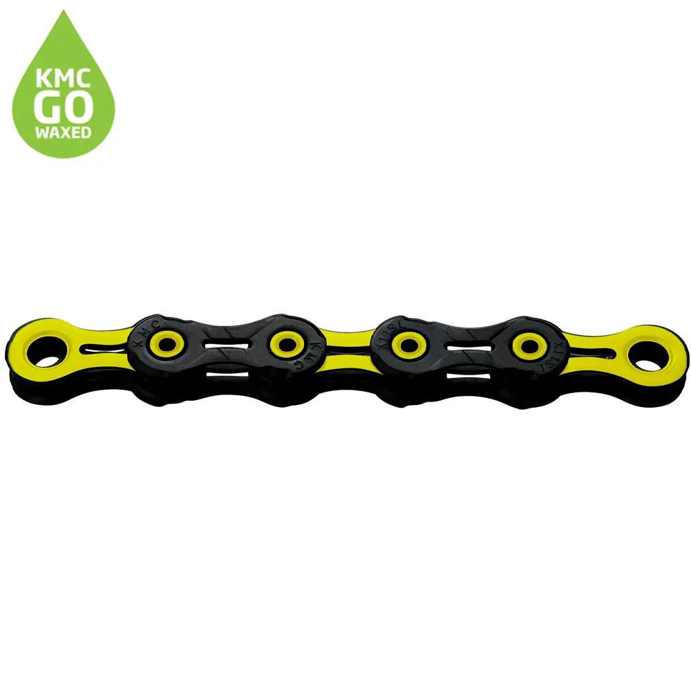 uPRISE Bikes Kmc KMC X11 DLC Pre-Waxed Chain - 118 Links - 11 Speed - Yellow | Price match, 365 day return s, 18-Month Warranty, Finance Available & Free UK Delivery