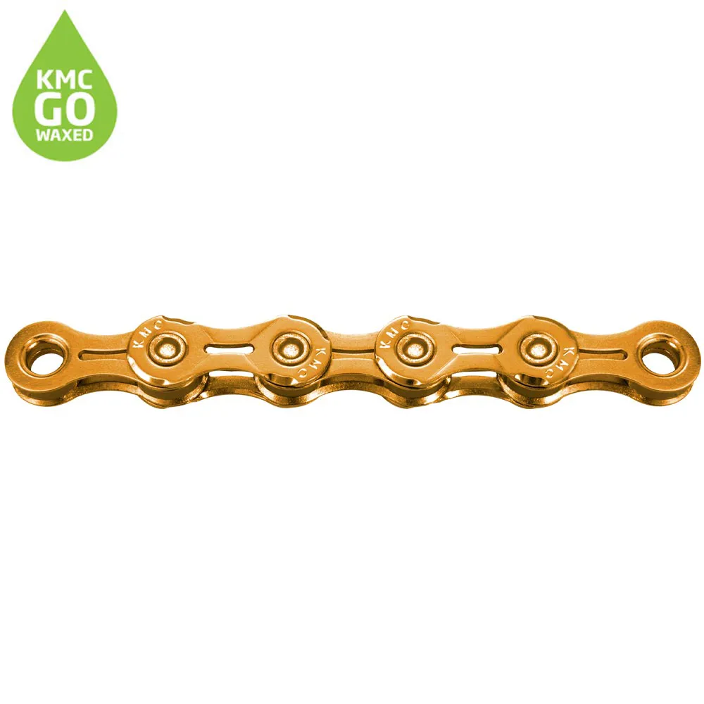 uPRISE Bikes Kmc KMC X11EL Pre-Waxed Chain - 118 Links - 11 Speed - Gold | Price match, 365 day return s, 18-Month Warranty, Finance Available & Free UK Delivery