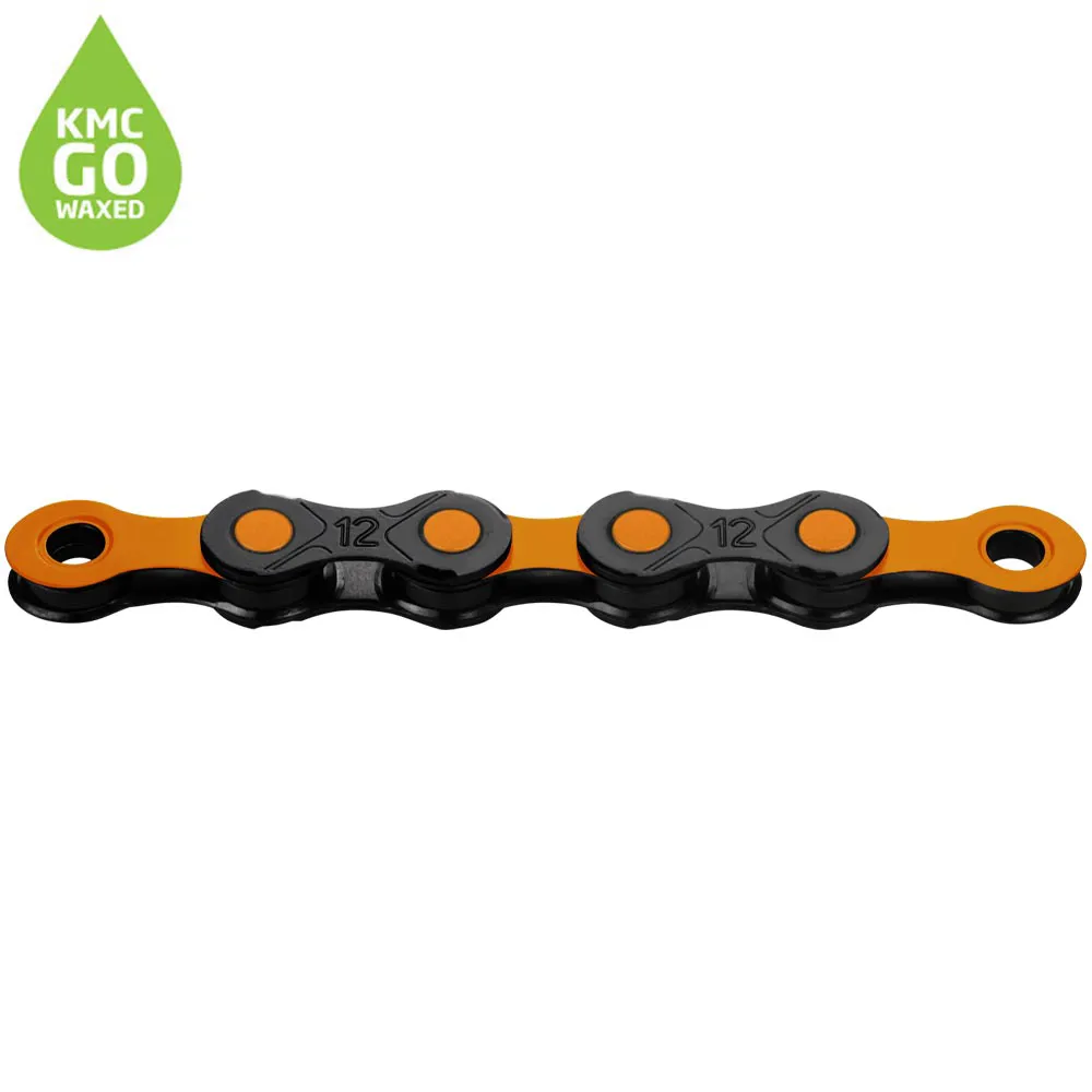 uPRISE Bikes Kmc KMC X12 DLC Pre-Waxed Chain - 126 Links - 12 Speed - Orange | Price match, 365 day return s, 18-Month Warranty, Finance Available & Free UK Delivery