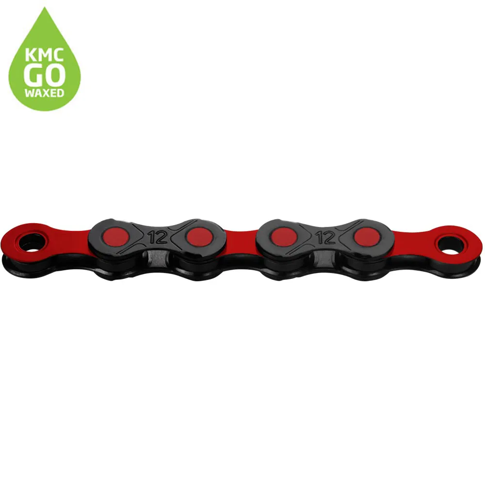 uPRISE Bikes Kmc KMC X12 DLC Pre-Waxed Chain - 126 Links - 12 Speed - Red | Price match, 365 day return s, 18-Month Warranty, Finance Available & Free UK Delivery
