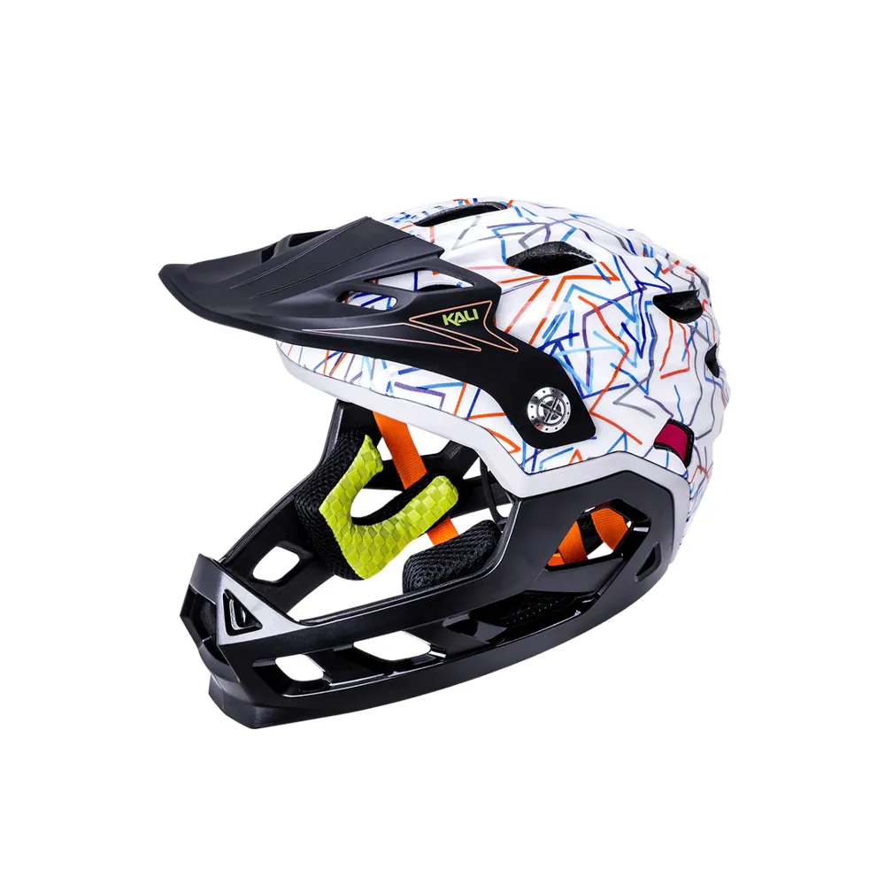 uPRISE Bikes Kali Maya Full Face Kids Helmet - 50-54cm Segment Flint/Multi | Price match, 365 day returns, 18-Month Warranty, Finance Available & Free UK Delivery