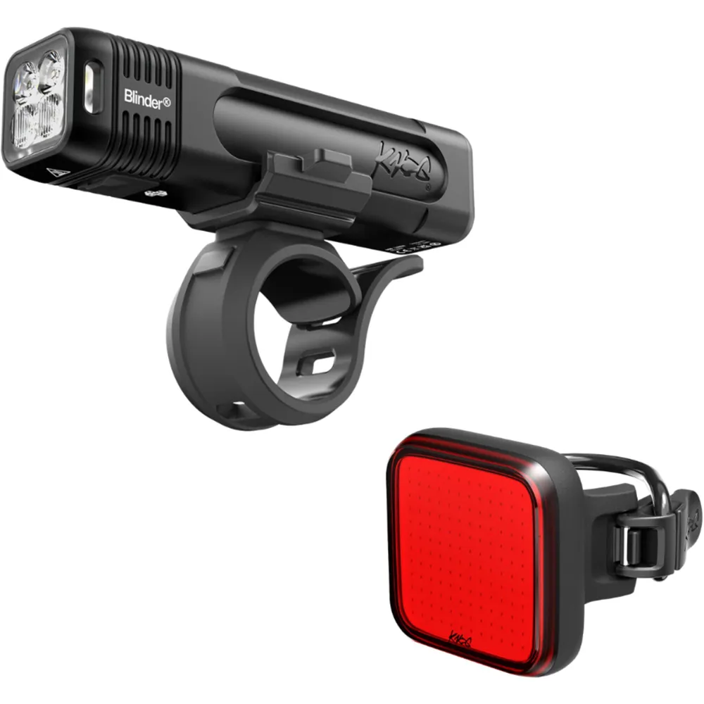 uPRISE Bikes Knog Blinder Pro 1000/Blinder Square USB Light Set - Black | Price match, 365 day return s, 18-Month Warranty, Finance Available & Free UK Delivery