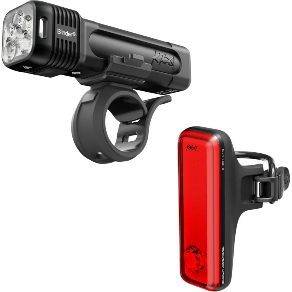 uPRISE Bikes Knog Blinder Pro 1400/R150 USB Light Set - Black | Price match, 365 day return s, 18-Month Warranty, Finance Available & Free UK Delivery