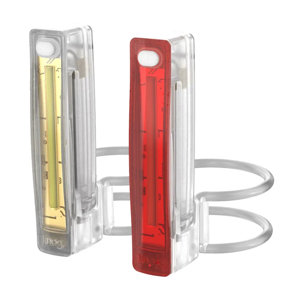 uPRISE Bikes Knog Plus Twinpack USB Light Set - Translucent | Price match, 365 day return s, 18-Month Warranty, Finance Available & Free UK Delivery