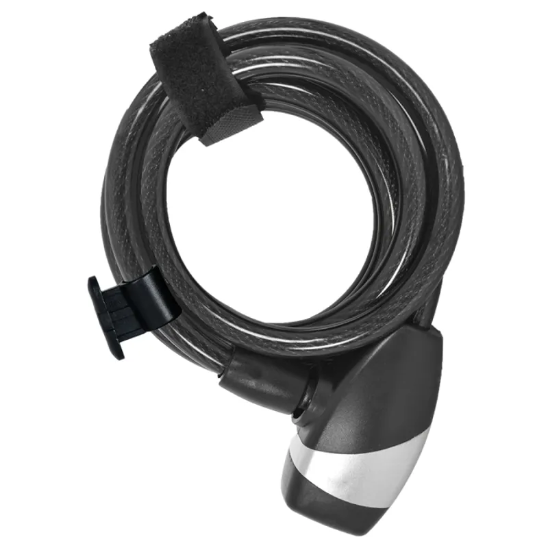 Oxford Key Coil 12 Cable Lock - 1.5m x 12mm - Black
