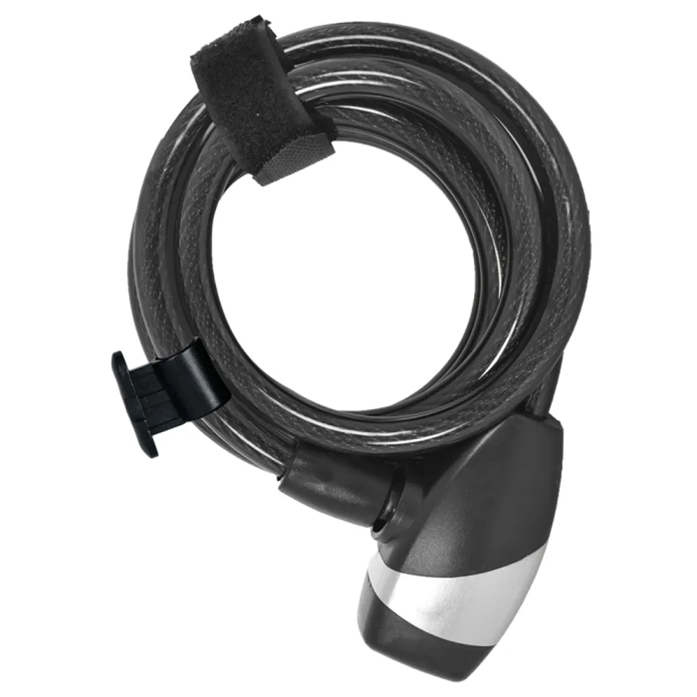 uPRISE Bikes Oxford Key Coil 12 Cable Lock - 1.5m x 12mm - Black | Price match, 365 day returns, 18-Month Warranty, Finance Available & Free UK Delivery