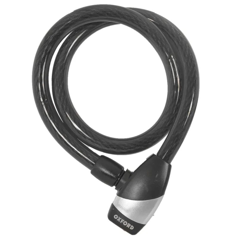 Oxford Hoop15 Cable Lock - 0.8m x 15mm - Black