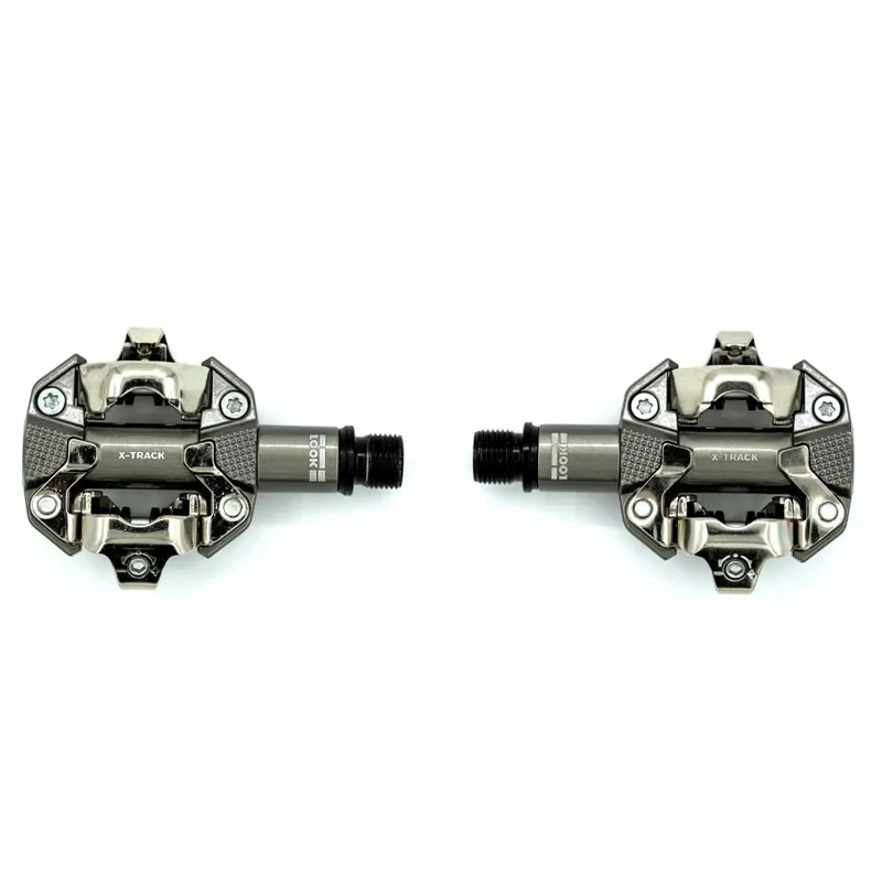 Look X-Track Clipless MTB Pedals - Metallic Grey-1