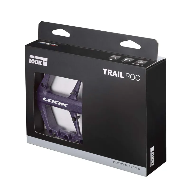 Look Trail Roc Flat MTB Pedals - Purple-2