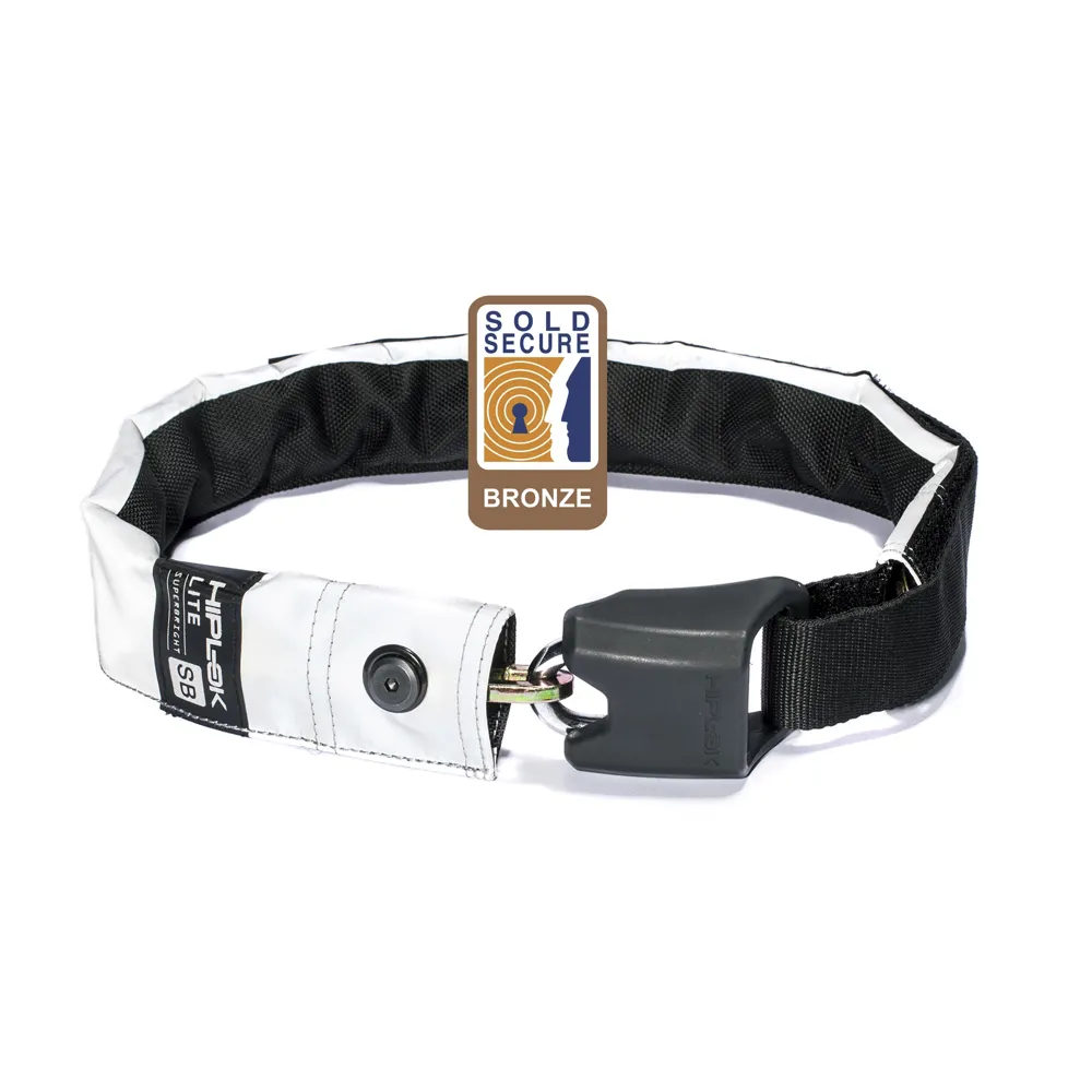 uPRISE Bikes Hiplok HipLok LITE Superbright Wearable Chain Lock Bronze Rated - Hi Viz | Price match, 365 day return s, 18-Month Warranty, Finance Available & Free UK Delivery