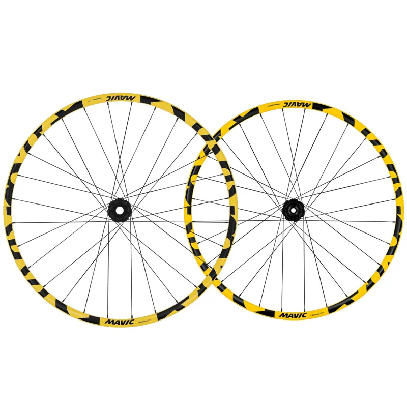 Mavic Deemax DH 6 Bolt Mullet MTB Wheelset - Yellow