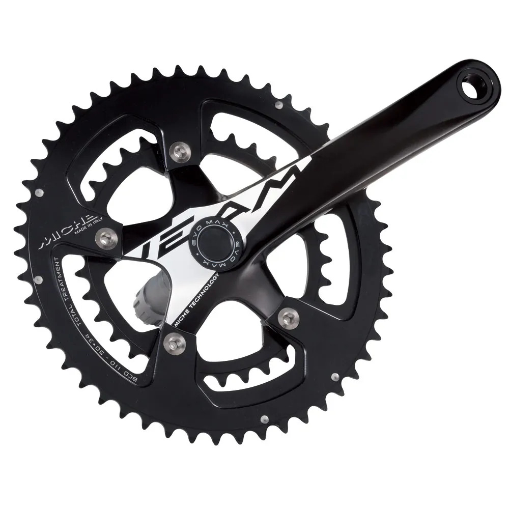 uPRISE Bikes Miche Team Evo Max 10x Road Chainset - Black | Price match, 365 day return s, 18-Month Warranty, Finance Available & Free UK Delivery