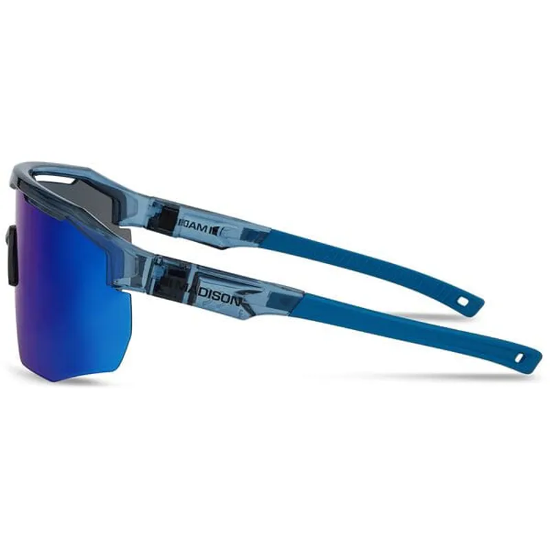 Madison Cipher Sunglasses - 3 Pack - Crystal Blue - Blue Mirror/Amber/Clear Lens-1