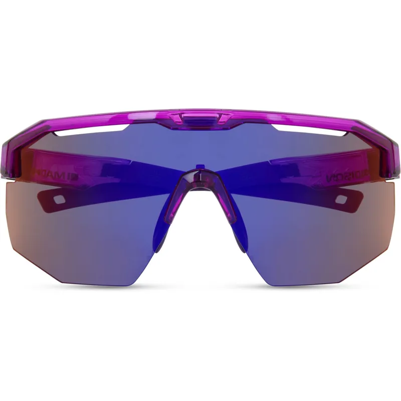Madison Cipher Sunglasses - Crystal Gloss Purple/Purple Mirror Lens-4