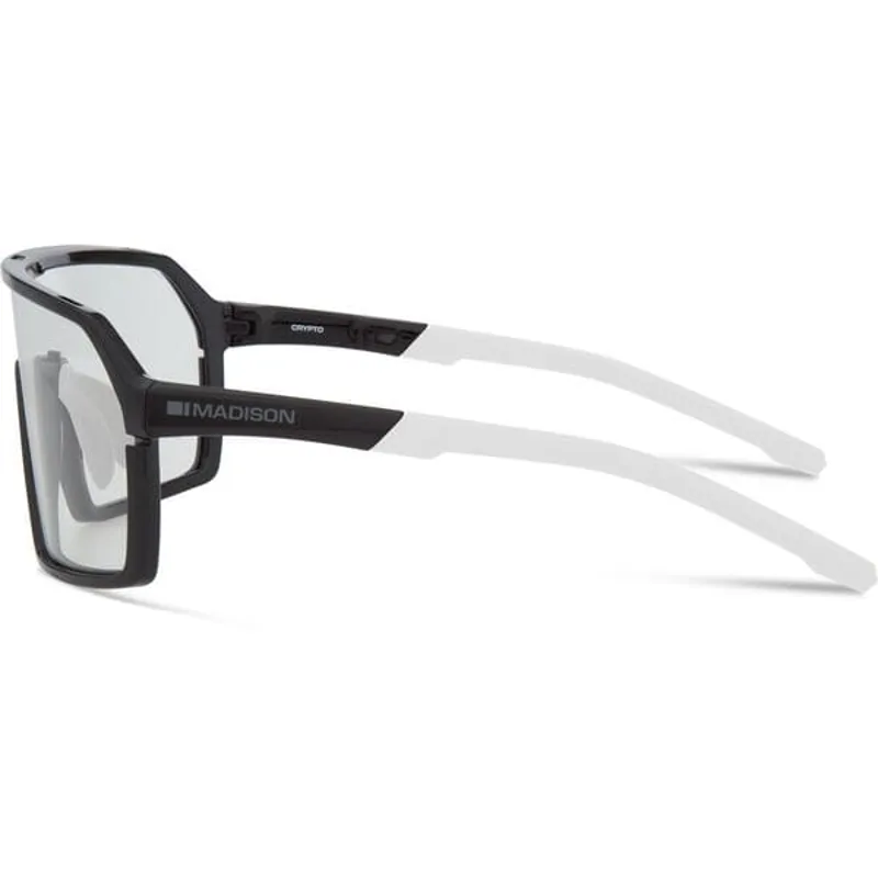 Madison Crypto Sunglasses - Gloss Black - Clear Lens-1