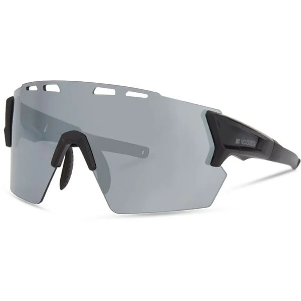 uPRISE Bikes Madison Stealth Sunglasses - Matt Black - Silver Mirror Lens | Price match, 365 day return s, 18-Month Warranty, Finance Available & Free UK Delivery