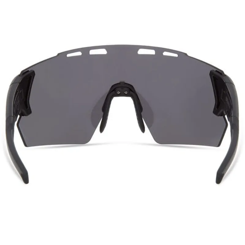 Madison Stealth Sunglasses - Matt Black - Silver Mirror Lens-2