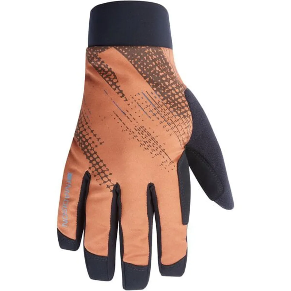 uPRISE Bikes Madison Flux Trail Waterproof Long Finger Gloves - Rust Orange | Price match, 365 day return s, 18-Month Warranty, Finance Available & Free UK Delivery