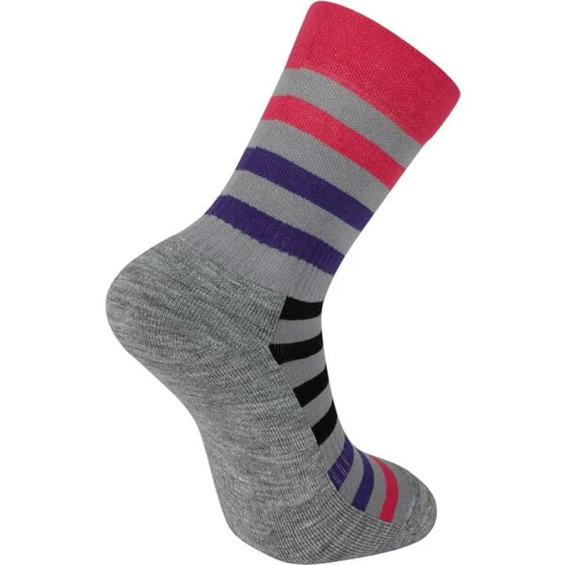 Madison Roam 4 Season Socks - Pink/Grey-1