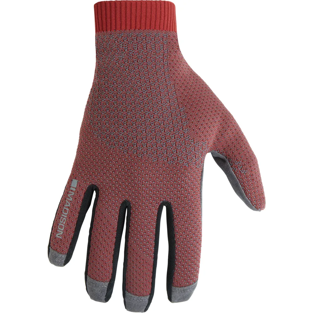 uPRISE Bikes Madison Flux MAD Knit Trail Gloves - Mineral Red | Price match, 365 day return s, 18-Month Warranty, Finance Available & Free UK Delivery