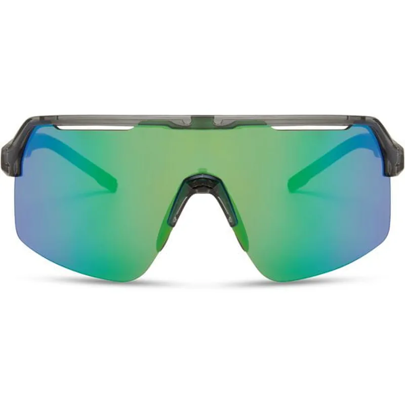 Madison Crypto Air Sunglasses - Crystal Smoke/Green Mirror Lens-3