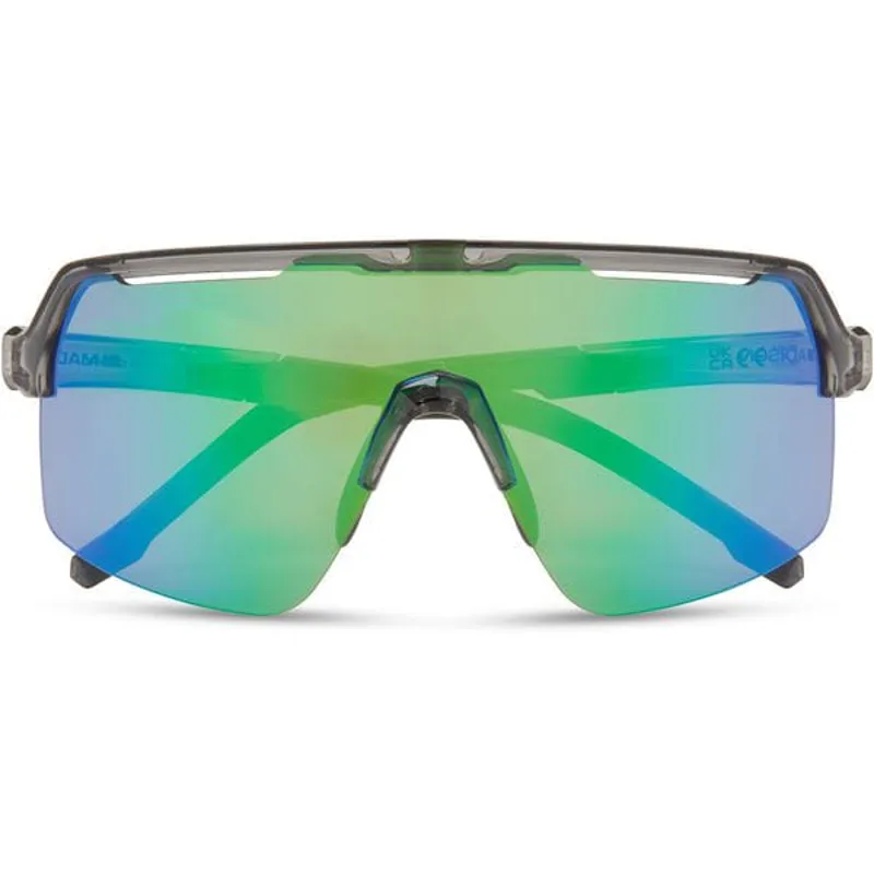 Madison Crypto Air Sunglasses - Crystal Smoke/Green Mirror Lens-4