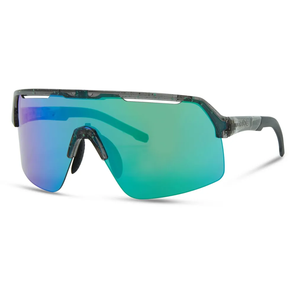 uPRISE Bikes Madison Crypto Air 3 Lens Pack Sunglasses - Smoke Green Splatter | Price match, 365 day returns, 18-Month Warranty, Finance Available & Free UK Delivery