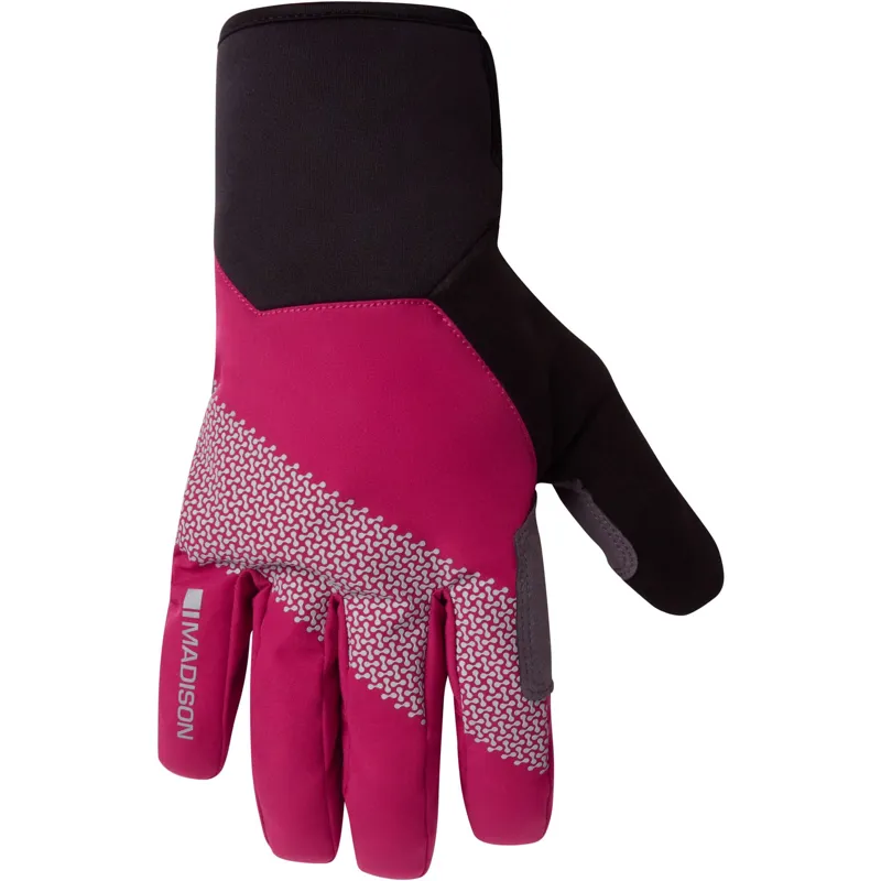 Madison Stellar Reflective Waterproof Thermal Gloves - Magenta Pink