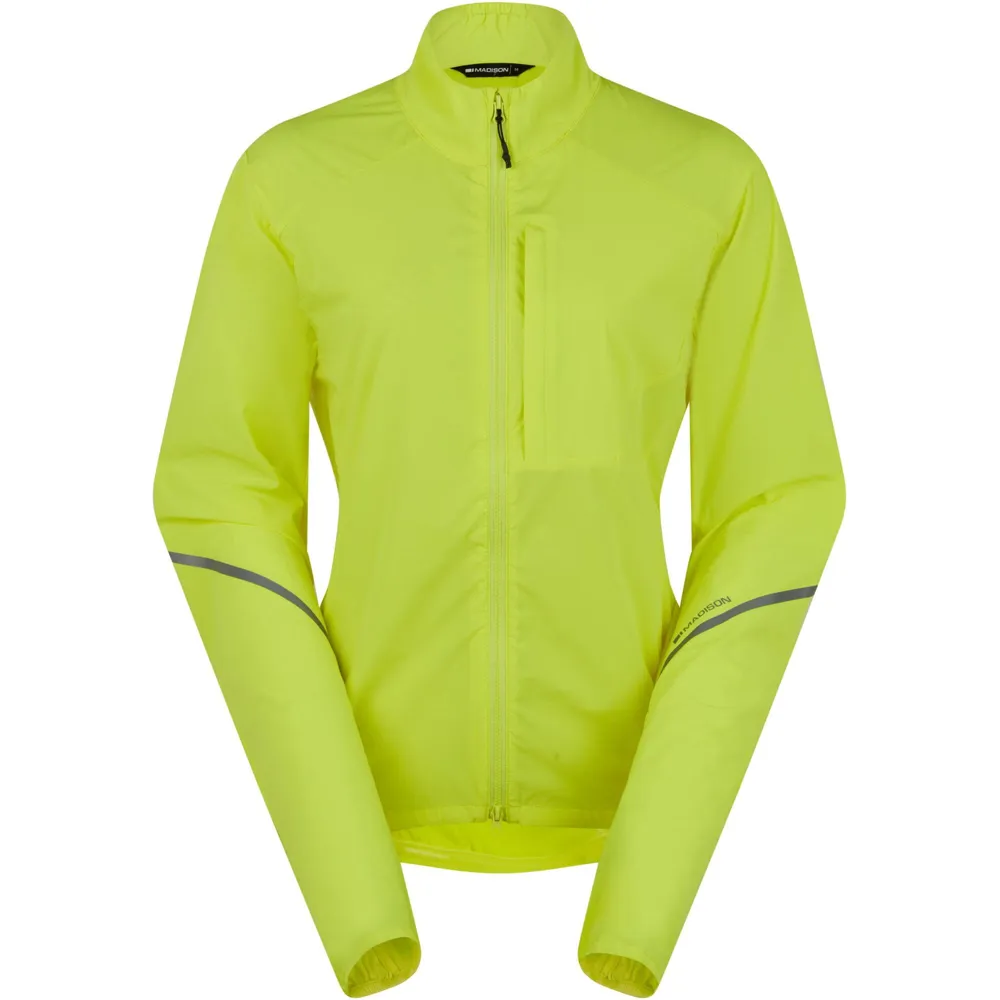 uPRISE Bikes Madison Freewheel Windproof Packable Women's Jacket - Hi Viz Yellow | Price match, 365 day returns, 18-Month Warranty, Finance Available & Free UK Delivery