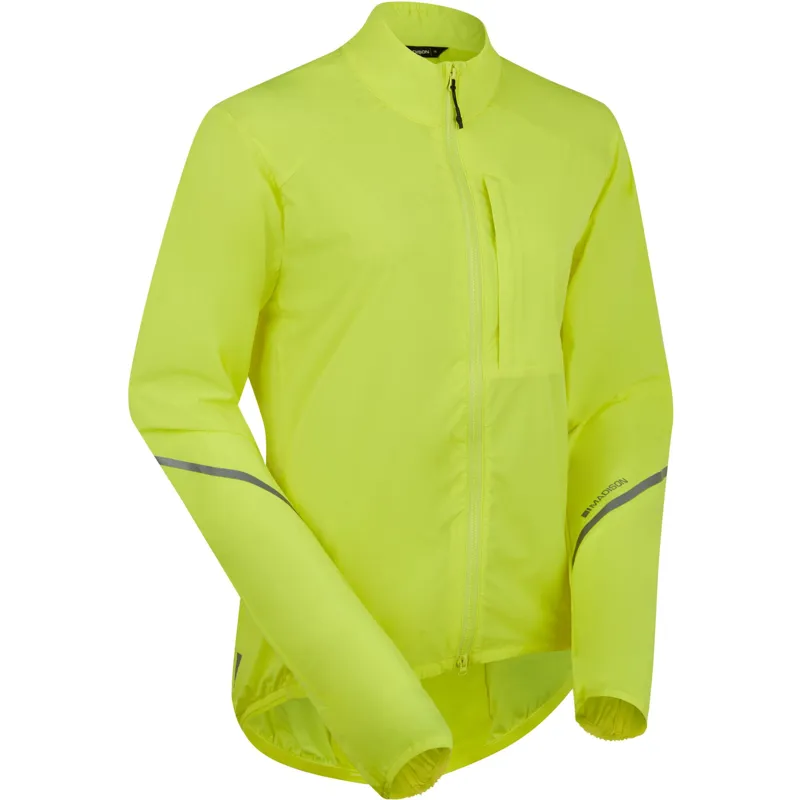 Madison Freewheel Windproof Packable Women's Jacket - Hi Viz Yellow-1