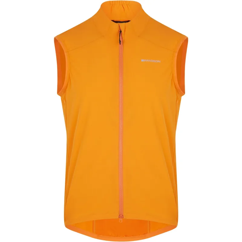Madison Freewheel Windproof Packable Men's Gilet - Mango Orange