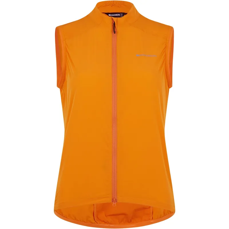 Madison Freewheel Windproof Packable Women's Gilet - Mango Orange